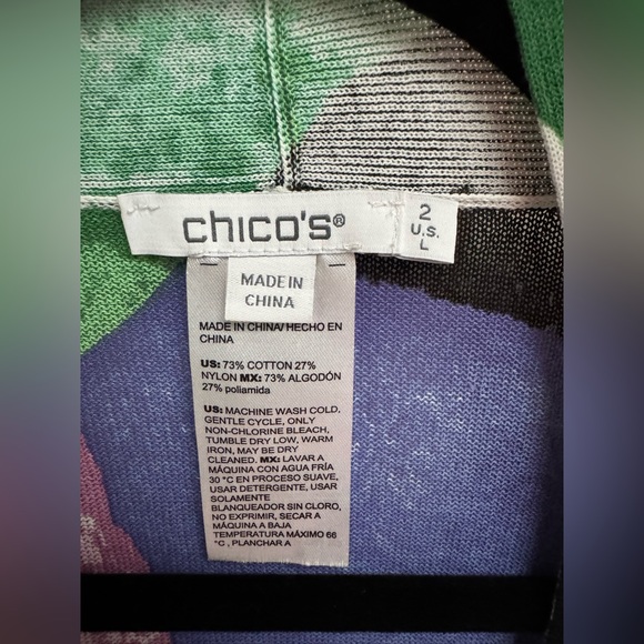 Chicos Summer Romance Tropical Midi Cardigan - Picture 5 of 7